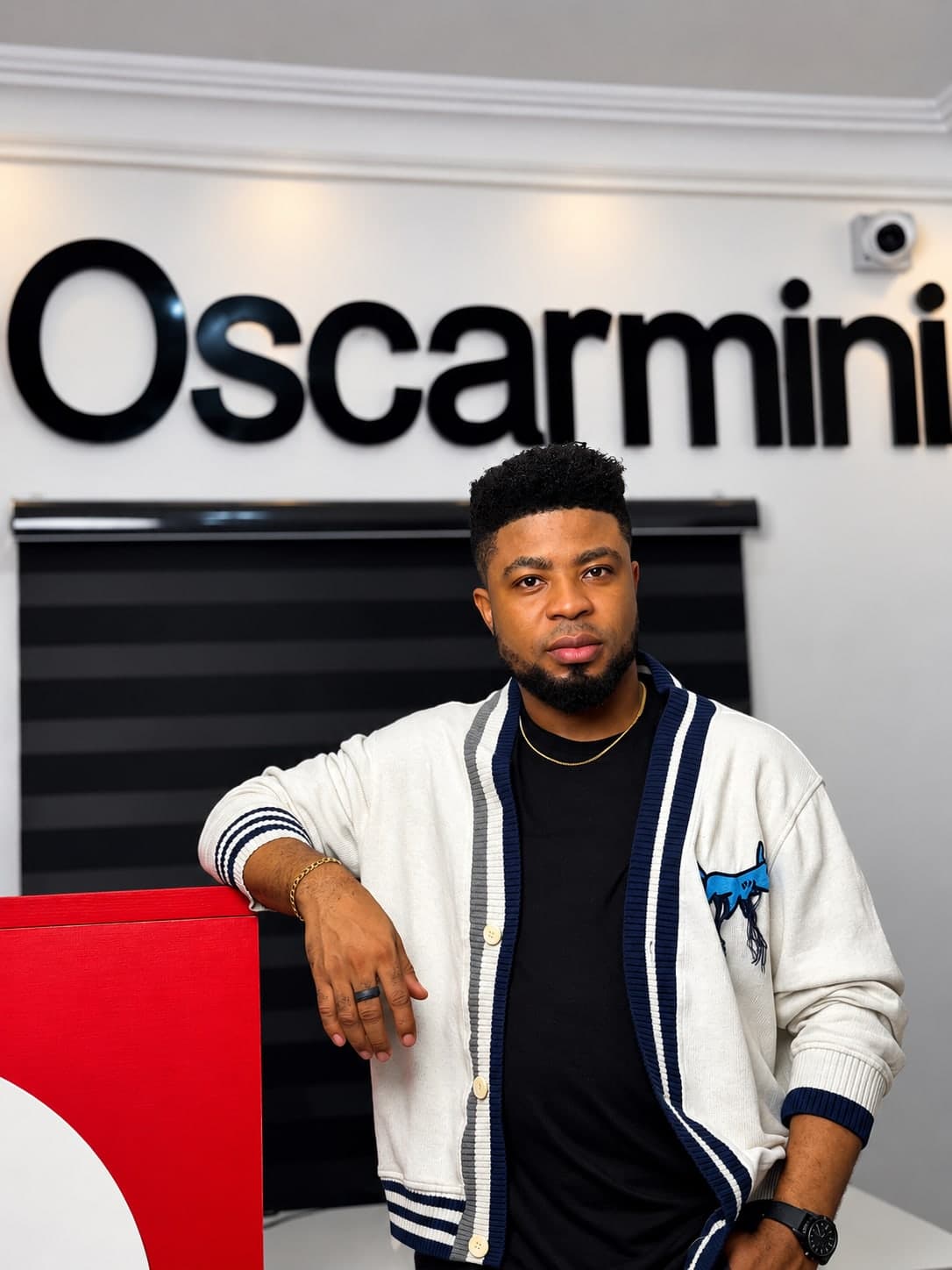 Oscar Frank at the Oscarmini office